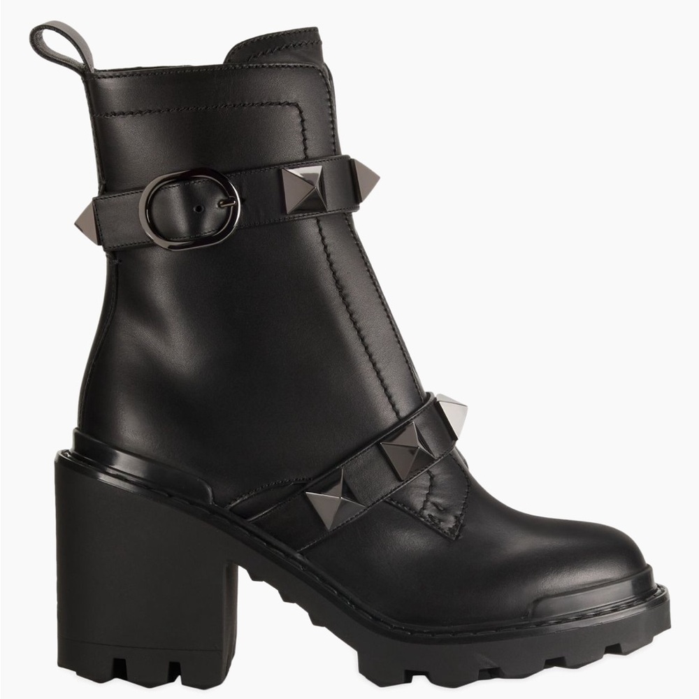 Valentino Garavani Rockstud Roman Biker Combat Boots Size EU 40 / US 10 NWT - Picture 2 of 14